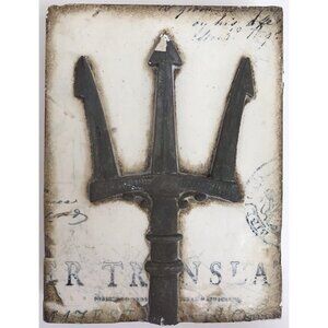 Sid Dickens T-344 Poseidon Iron Ocean Beach Tile Triton Little Mermaid *Read*